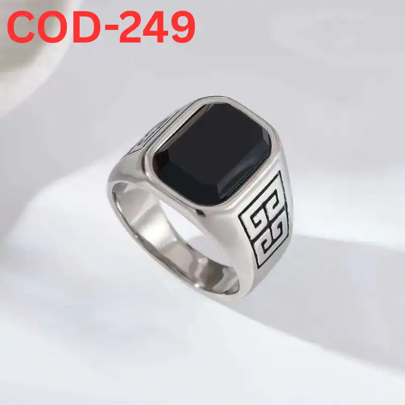Turkish Black Stone Finger Ring-249